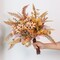 75PCS Artificial Greenery & Faux Flower Stems – 8-Kind DIY Box Set for Bridal Bouquets, Wedding Arrangements, Table Centerpieces & Fall Décor (Orange)